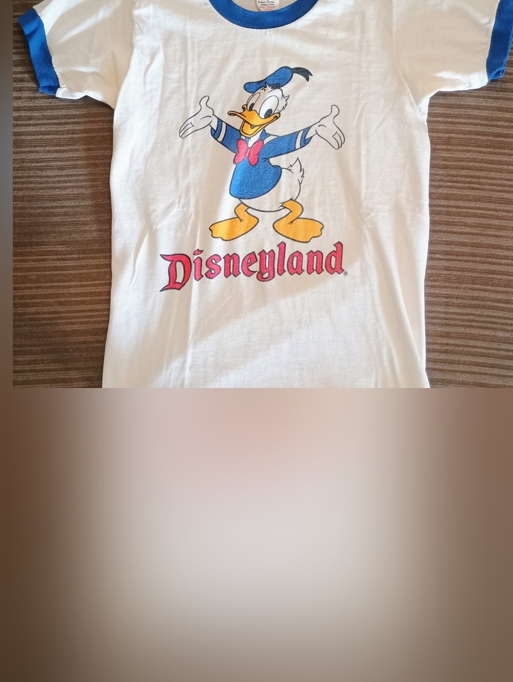 Disney Donald Duck White & Blue Ringer Tee